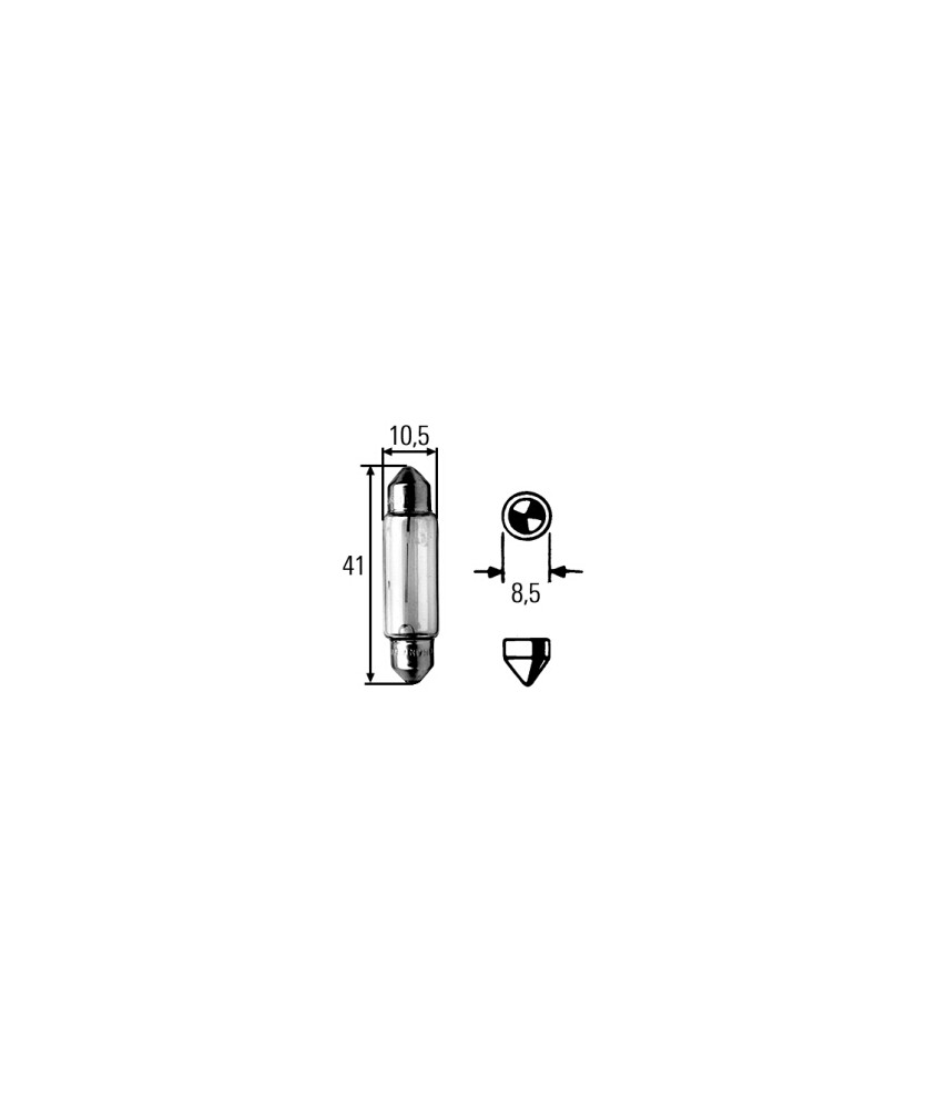 LAMPADA SILURO 12V/10W-11X35 SV8 5-8