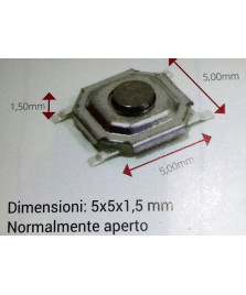 PULSANTE 5X5x1 5mm NORMALMENTE APERTO