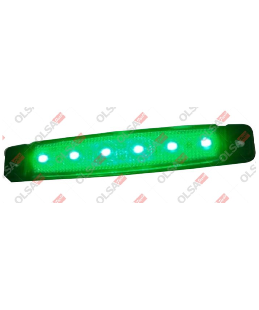 FANALE LATERALE 6LED VERDE 12/24V LED