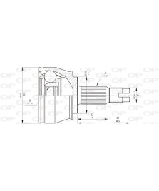 KIT GIUNTO ALFA 166 2.4 JTD 129/132/136 2003--2007