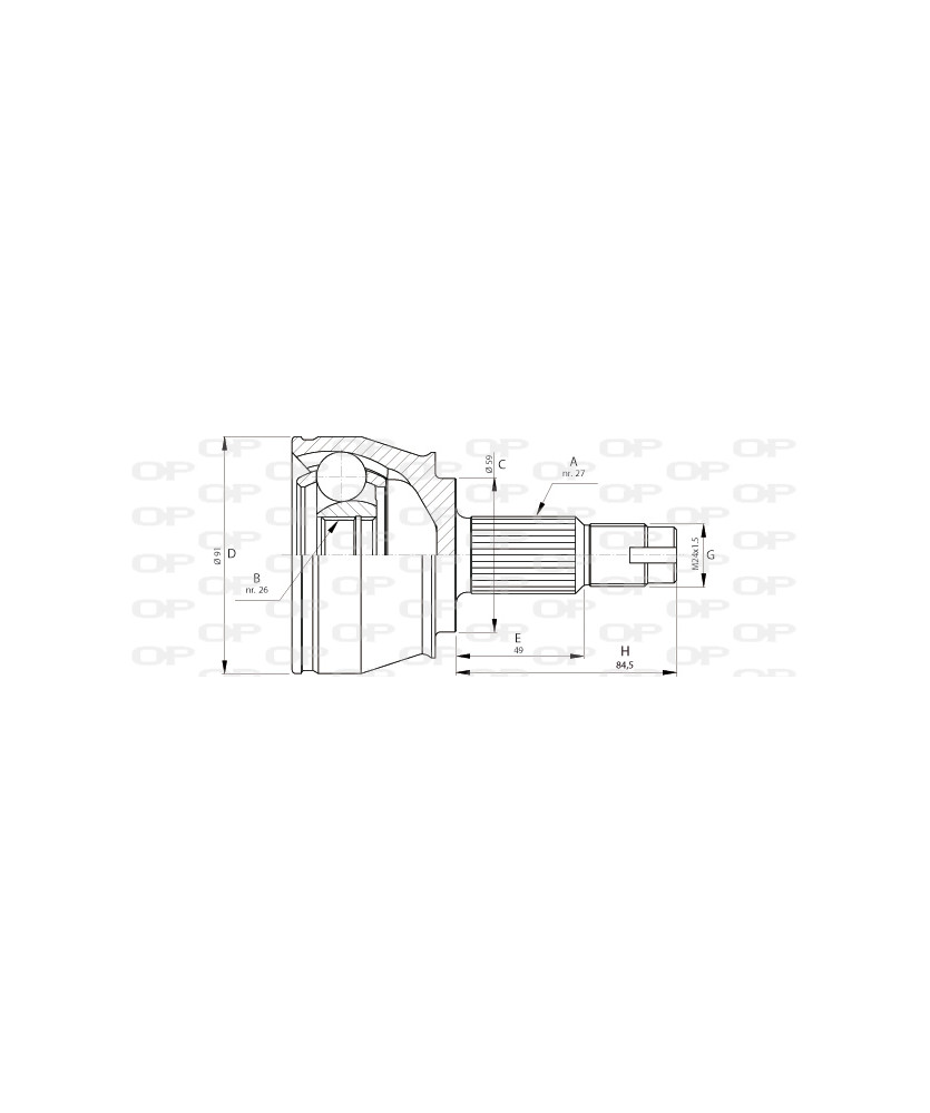 KIT GIUNTO ALFA 166 2.4 JTD 129/132/136 2003--2007