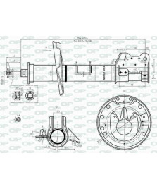 AMMORTIZZATORE ANTERIORE A GAS SINISTRO YPSILON 1.3D MJ