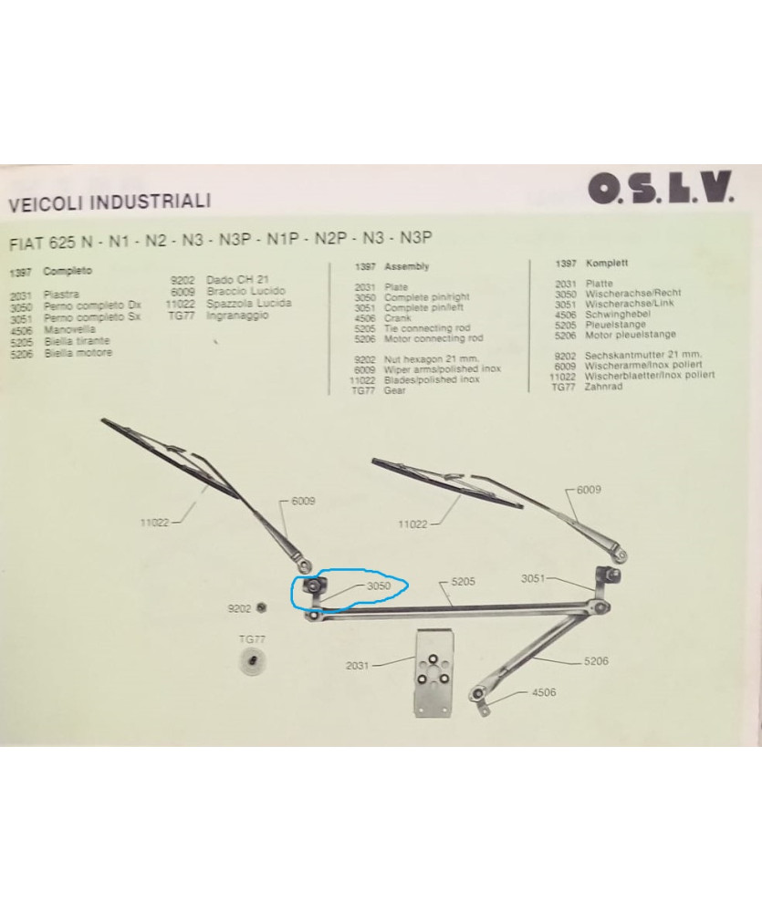 PERNO TERGI DX 625N 1 2 3P N1 2 P