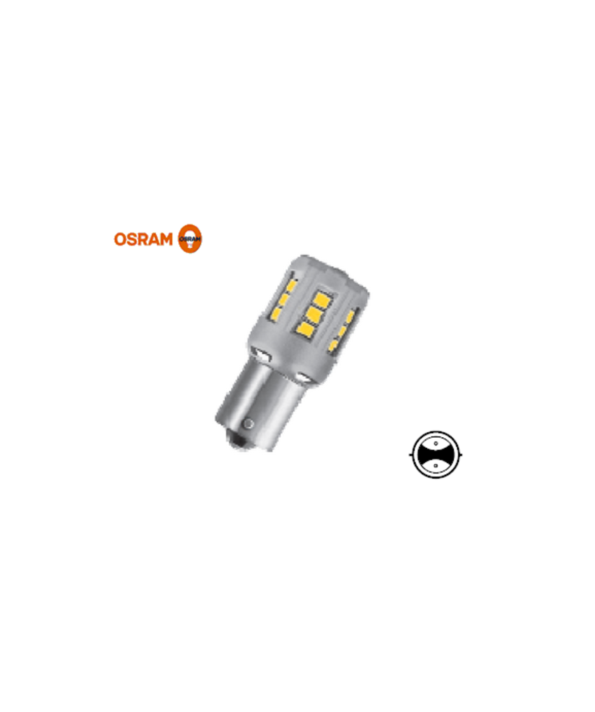 LAMPADE LED 12V 2/0 4W BAY15d GIALLO BLI 2
