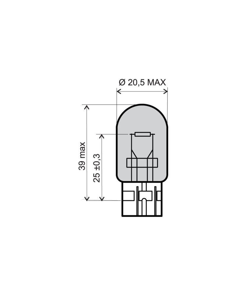 LAMPADINA BIANCA 12V 21W T20