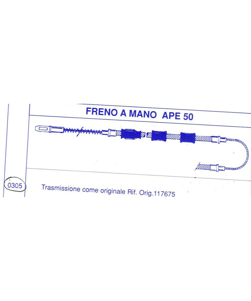 TRASMISSIONE FRENO A MANO APE 50