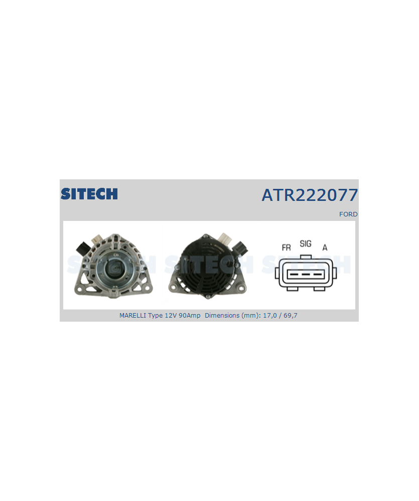ALTERNATORE 12V 90Amp PV0                FOCUS 1.8 TDCI