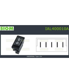INTERRUTTORI ALZAVETRO ADATTABILE 12V   UNIV. 5 PIN