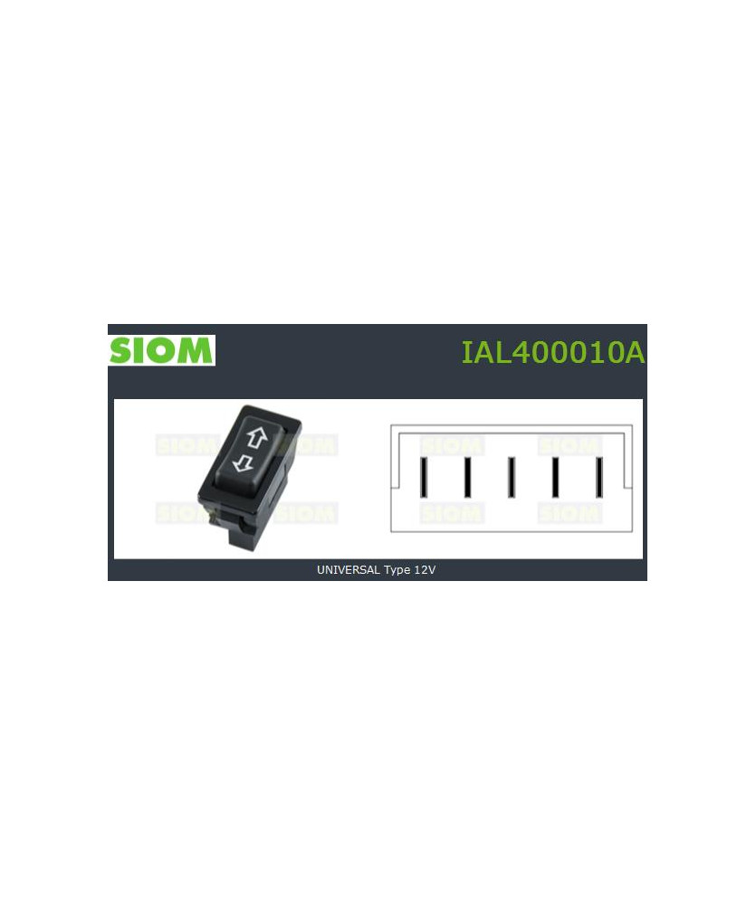 INTERRUTTORI ALZAVETRO ADATTABILE 12V   UNIV. 5 PIN
