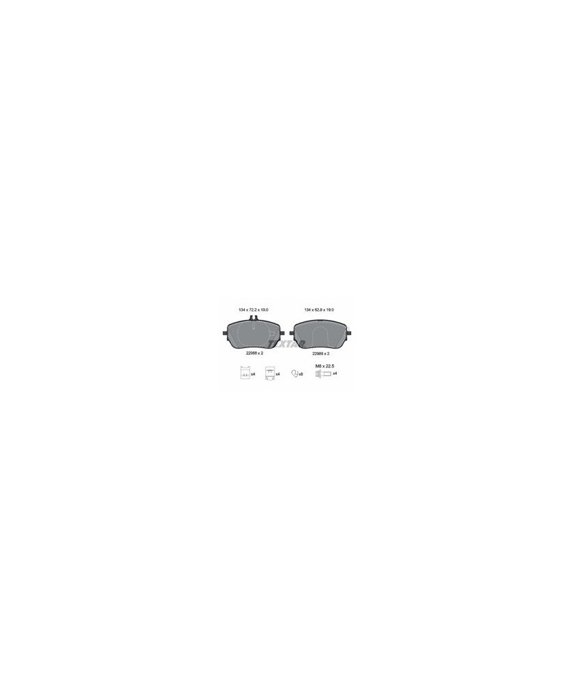 PASTIGLIE FRENO BENZ A-CLASS (W177)
