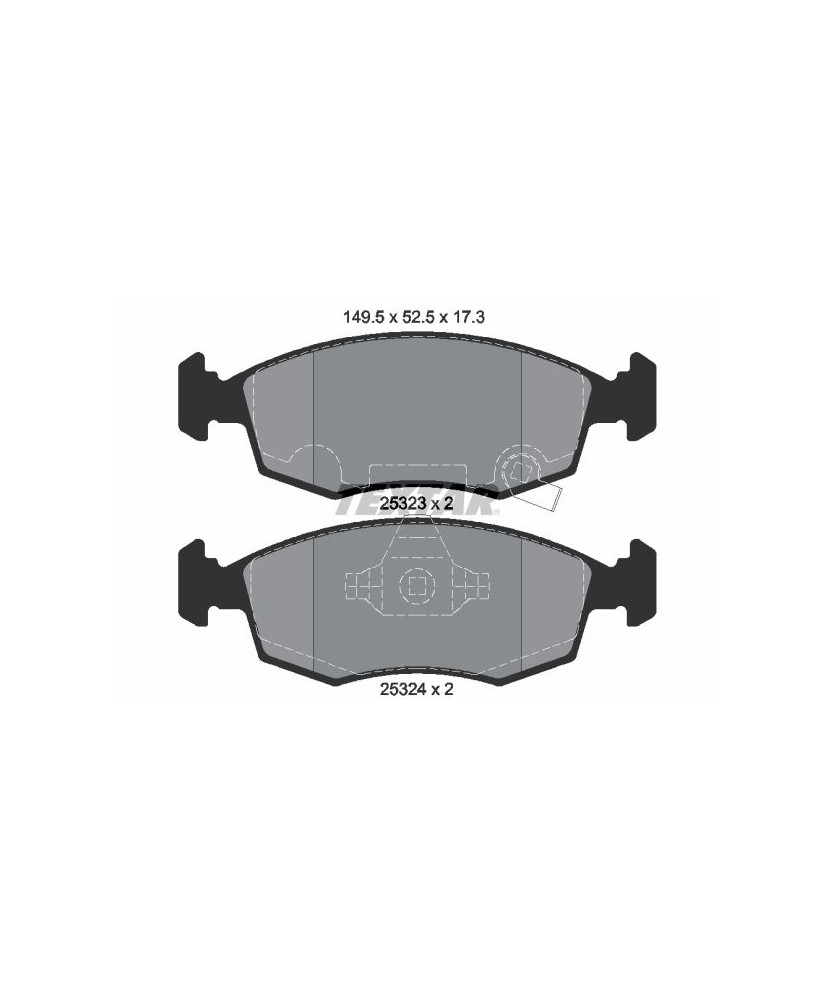 KIT PASTIGLIE FRENO  PANDA 01/12        ANTERIORE