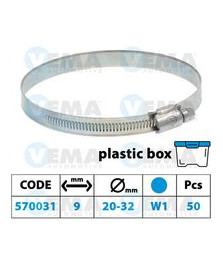 FASCETTA 9MM 20-32 BLU W1 CONF.50PZ