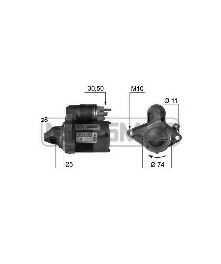 MOT. AVV.12V 1KW  C1 PEUG. 107     AYGO