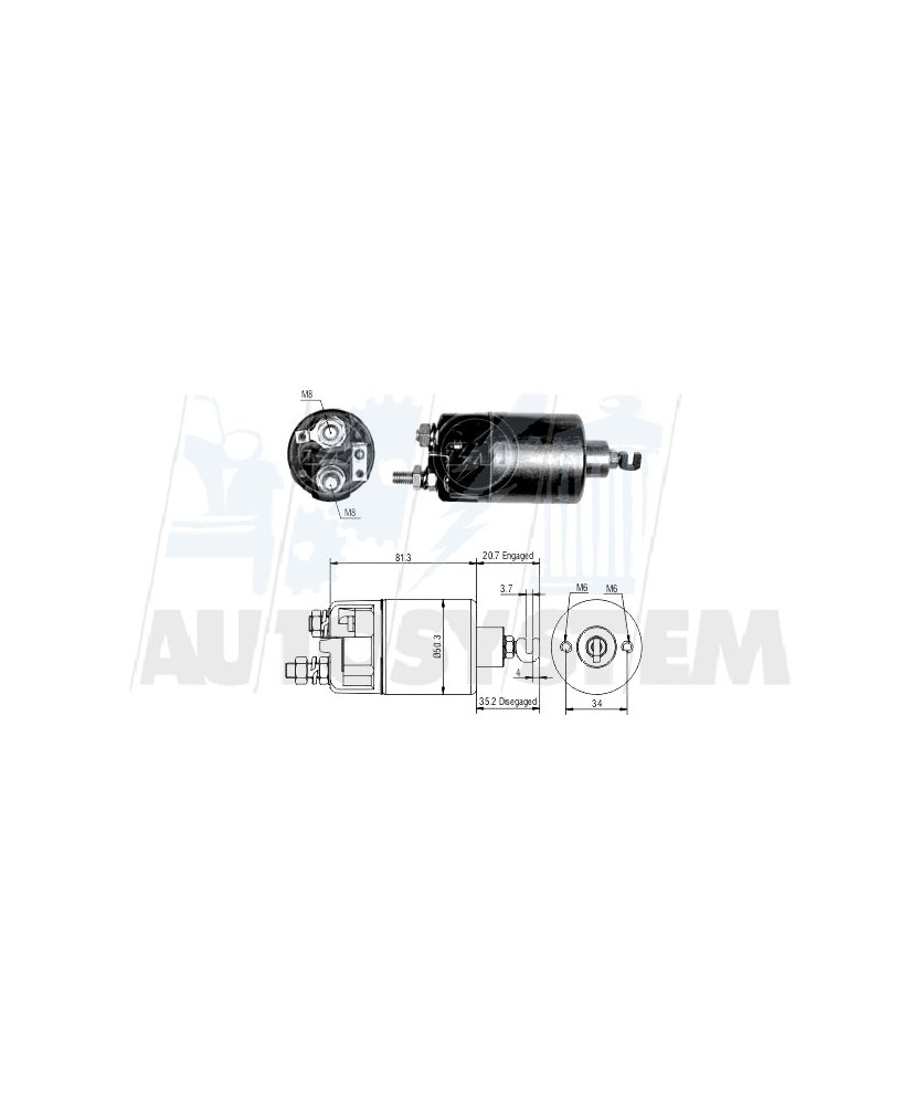 ELETTROMAGNETE MOTORE DI AVVIAMENTO ELETTROMAGNETE MOTORE DI AVVIAMENTO