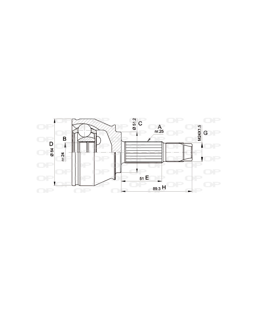 KIT GIUNTO L.RUOTA  DOBLO  1 9 JTD