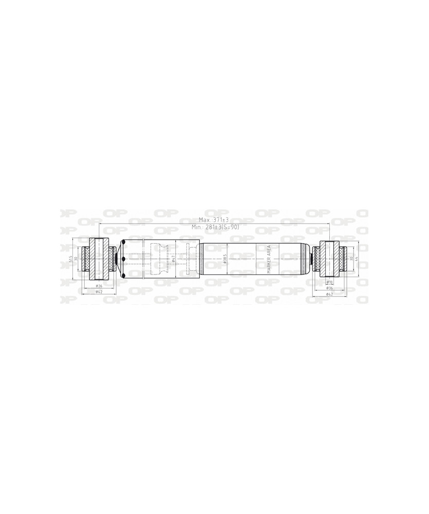 AMMORTIZZATORE POSTERIORE           CABRIO 0.6