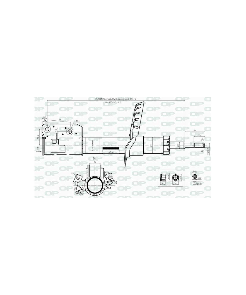 AMMORTIZZATORE ANTERIORE SX GAS  JUMPY  SCUDO PSA EXPERT