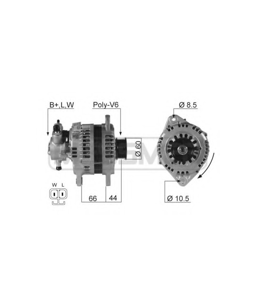 ALTERNATORE CIVIC ASTRA  14V 100A         MERIVA 1.7 TDI