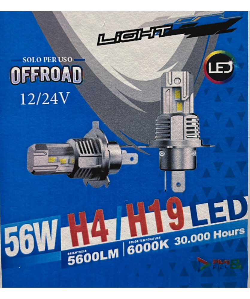 KIT LAMPADA H4/H19 LED PLUG&PLAY 56W
