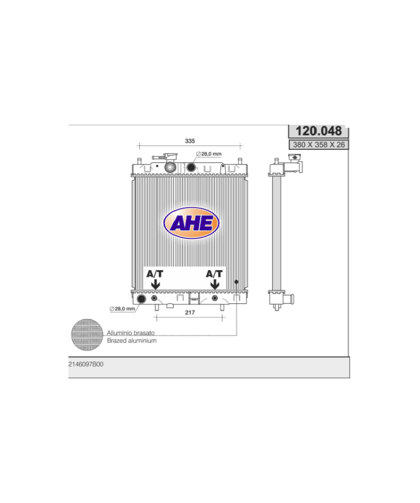 RADIATORE 380X358X26 MICRA II