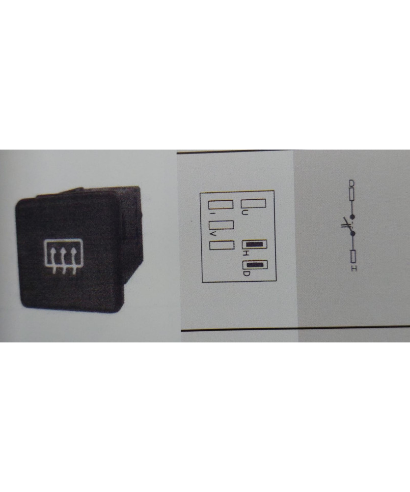 INTERRUTTORE LUNOTTO TERMICO RITMO SUPER NERO 2 LINEE 2 POS. BASETTA GIALLA