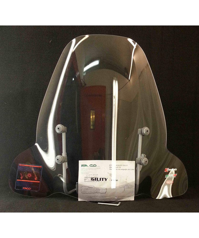 PARABREZZA KYMCO AGILITY 50-125-150      ASTE VERNICIATE E SERIGRAFIA