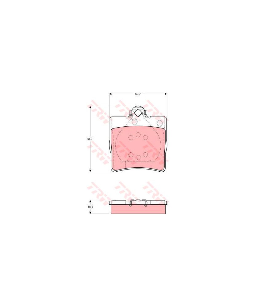 PASTIGLIE POSTERIORE  C180-E200   CLASSE C  SLK