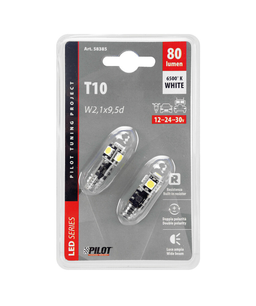 CP.LAMPADE T10 4SMD 9 30V BIANCO CANBUS
