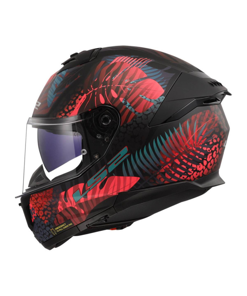 CASCO FF808 STREAM II JUNGLE M.BLACK    PINK BLUE L