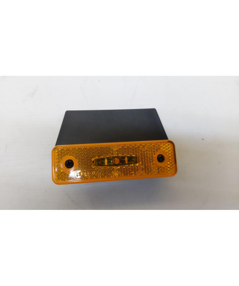 SEGNALATORE LATERALE ARANCIO LED 24V.   CON STAFFA