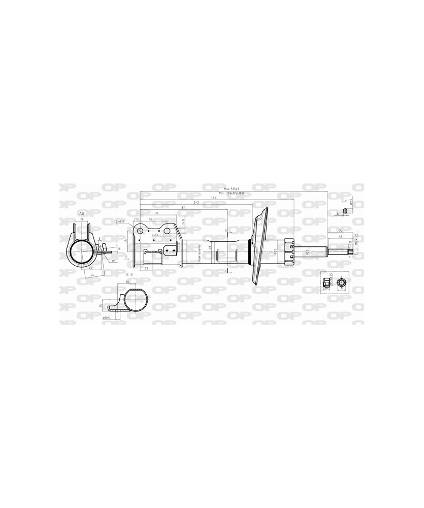 AMMORTIZZATORE ANT. A GAS DX ADAM-CORSA