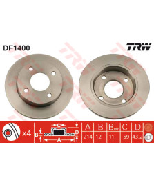 DISCO FRENO  MICRA (K10)