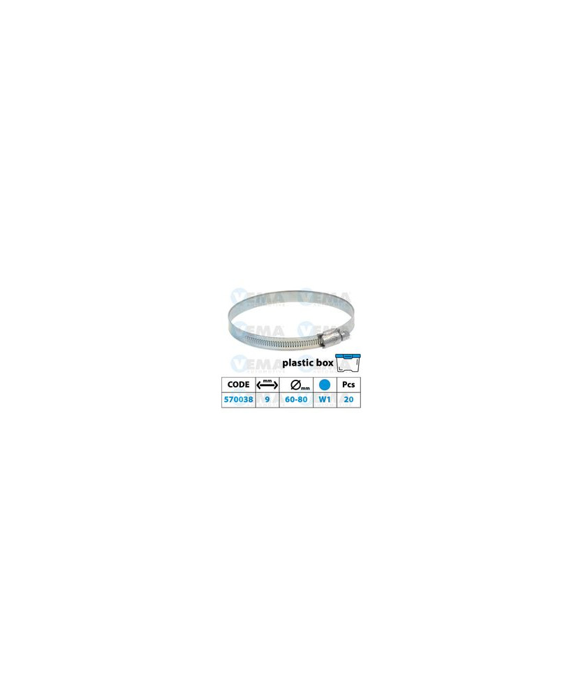 FASCETTA 9MM  60-80 BLU W1 CONF.20PZ