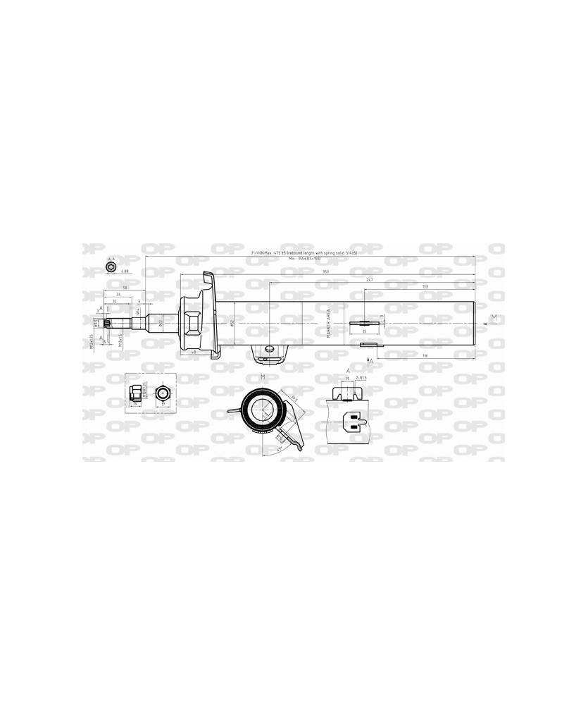 AMMORTIZZATORE ANTERIORE SX GAS SERIE 3 E90