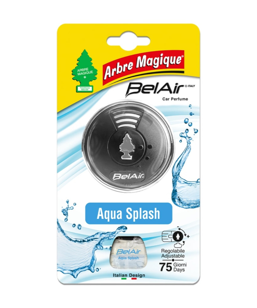DEODORANTE AUTO AQUA SPLASH BELAIR 7ML  75 GG REGOLABILE